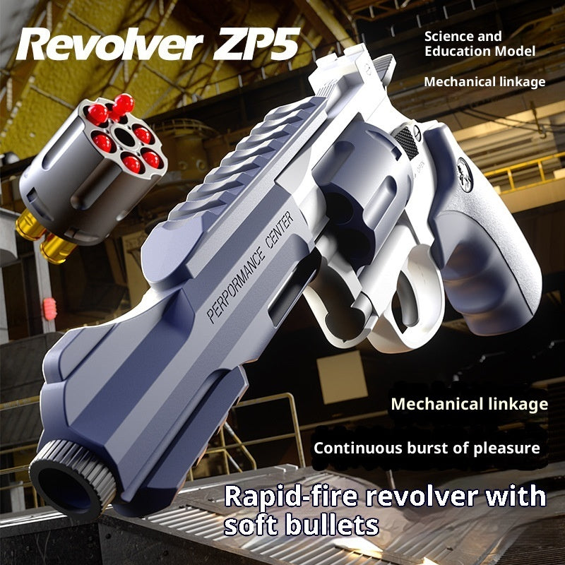 Revolver Soft Bullet Gun ZP5 Pistol Mechanical Boy Toy