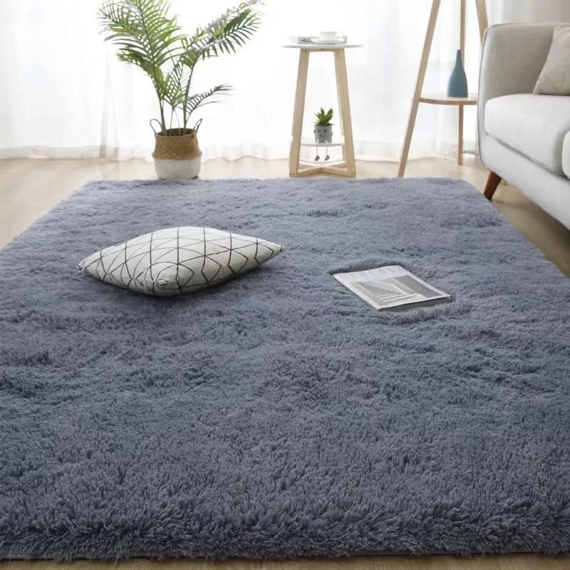 Silk Hair Tie-dyed Carpet Hair Plush Living Room Bedroom And Household