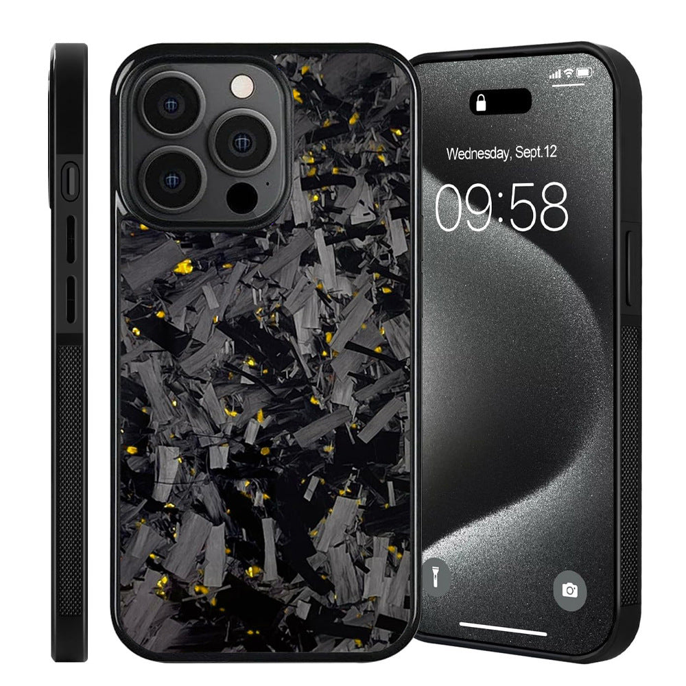 Étui de téléphone magnétique en fibre de carbone adapté