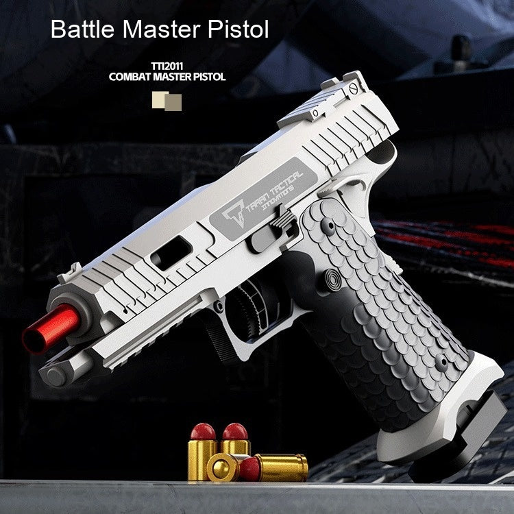 Tactical Master Pull Bolt Continuous Hair Throwing Shell Pistol Toy Gun Mechanical