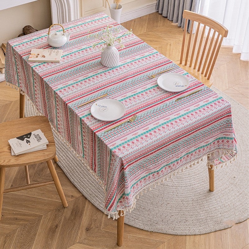 Nappe de style ethnique Nappe bohème Tapis de table Ins Camping
