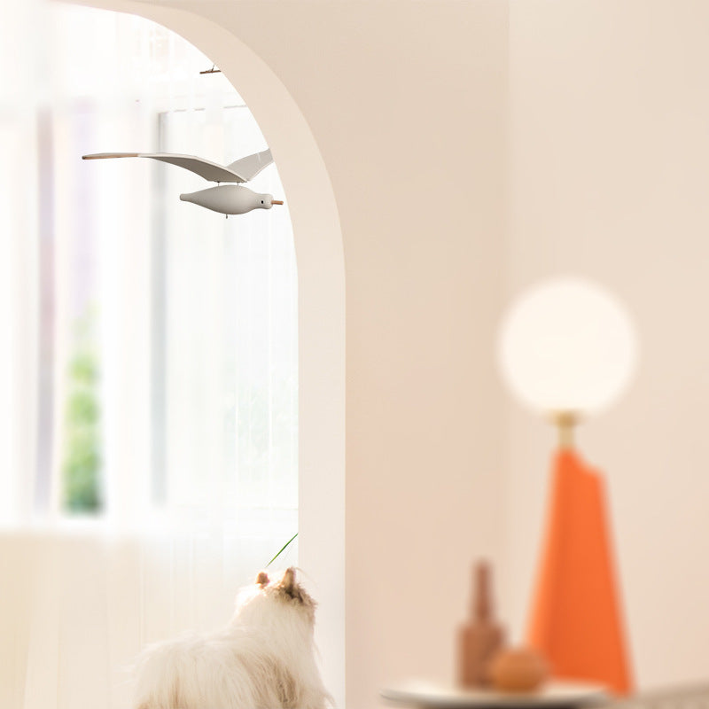 Creative Wooden Will Fly Seagull Shape Floating Window Balcony Hanging Decorations