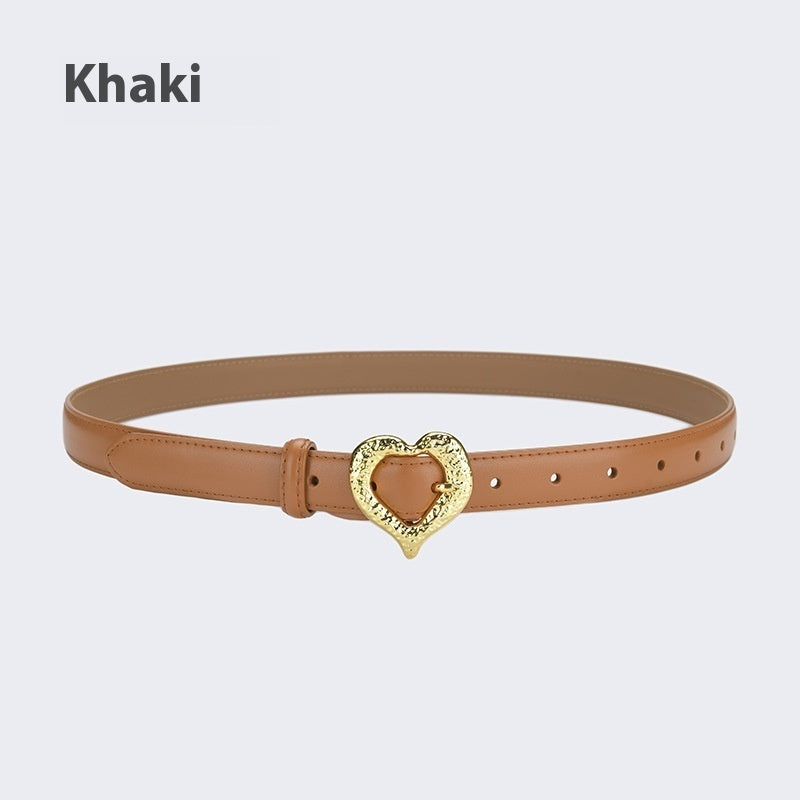 Ceinture en cuir d'amour personnalisée pour femme, à la mode et décorative