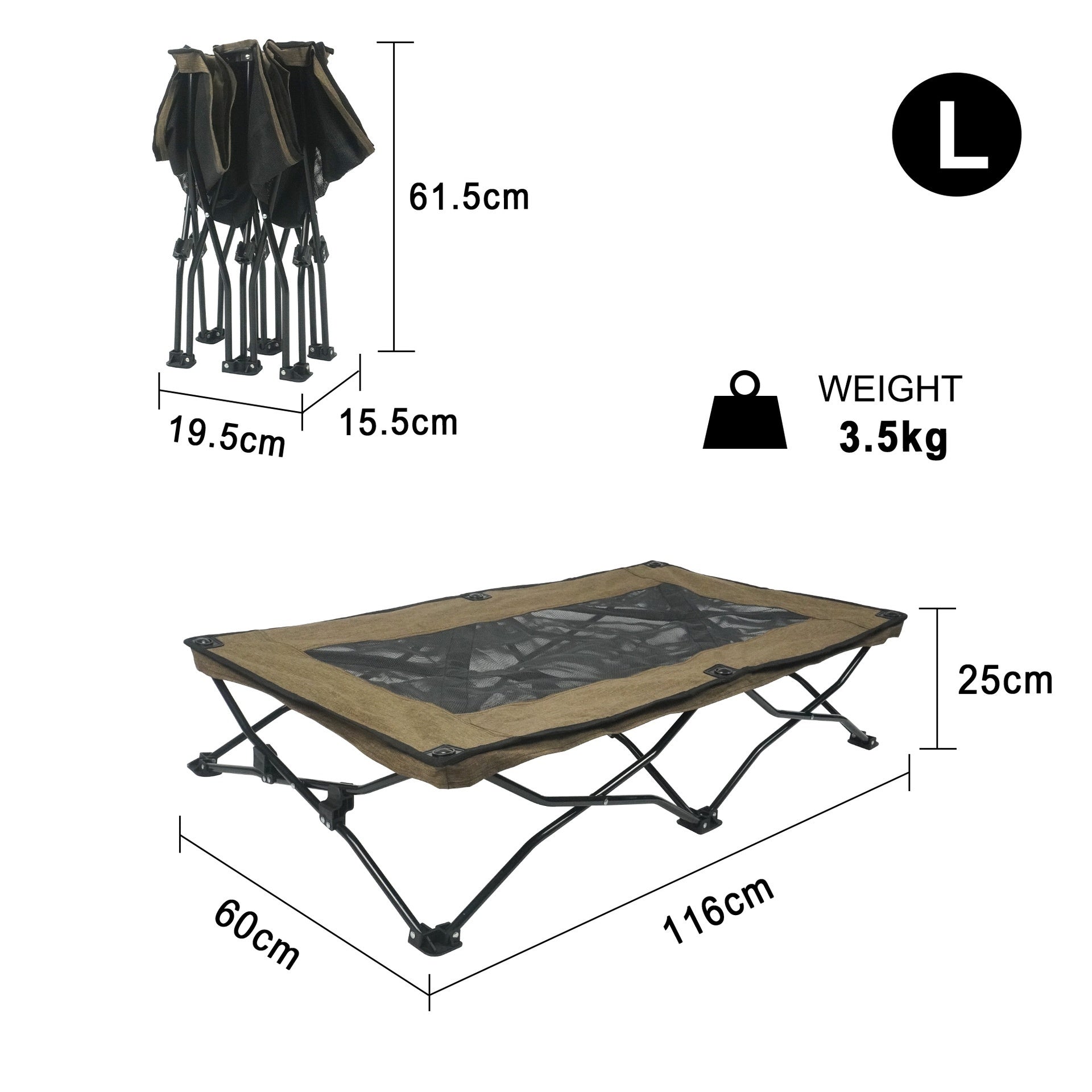 Double Layer Fabric Large Foldable Dog Bed