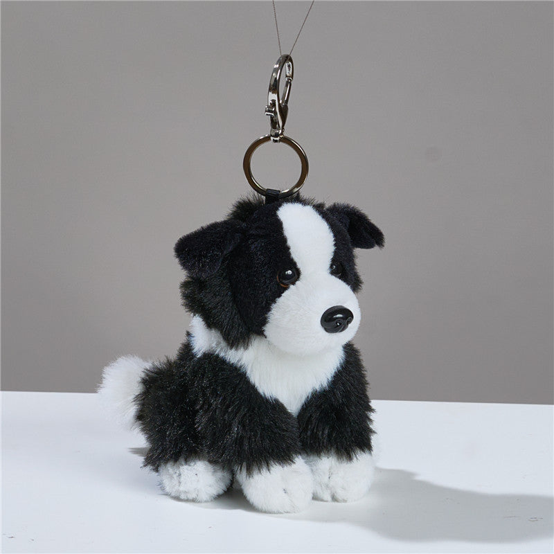 Border Collie Plush Toy Keychain