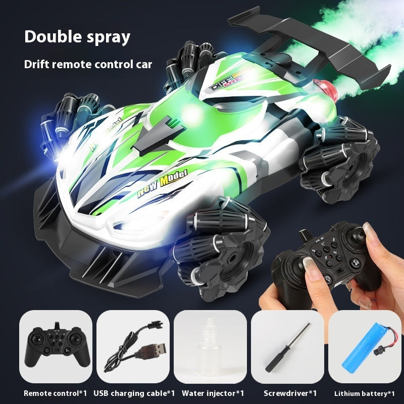 High-speed Light Drift Remote Control Double Spray Children's Toy Car