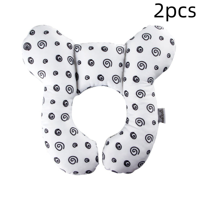 Oreiller pour bébé, lit de bébé, siège de sécurité en U, protège-nuque, oreiller de poussette fixe stéréotypé