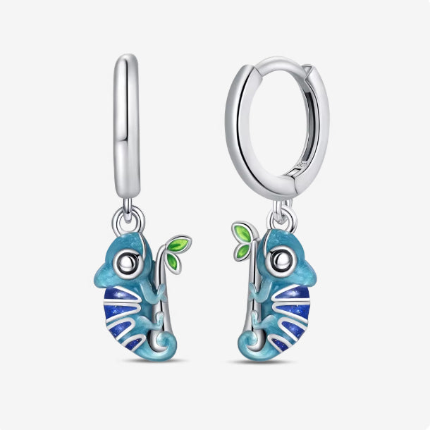 New Alloy Blue Earrings Niche Design
