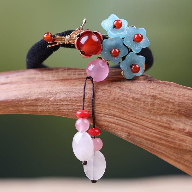 Glazed Retro Hair Ring Head Rope For Women