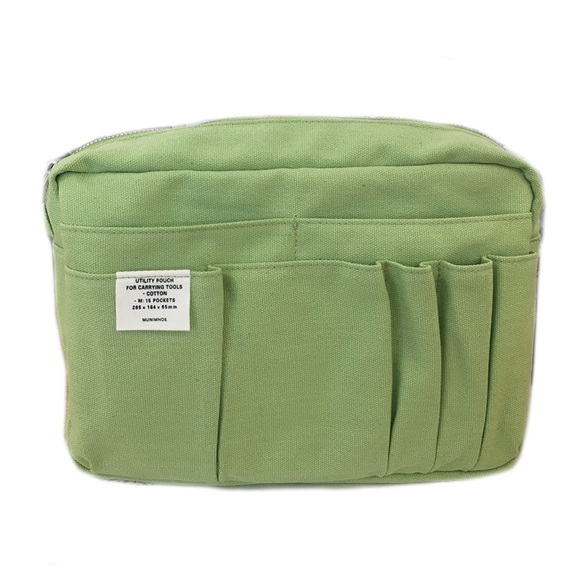 Avocado Green Hand Ledger Storage Bag Thickened Notebook Cover Large