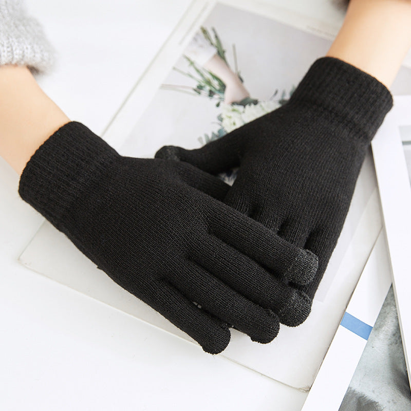 Winter Warm Plush Thickened Touch Screen Gloves