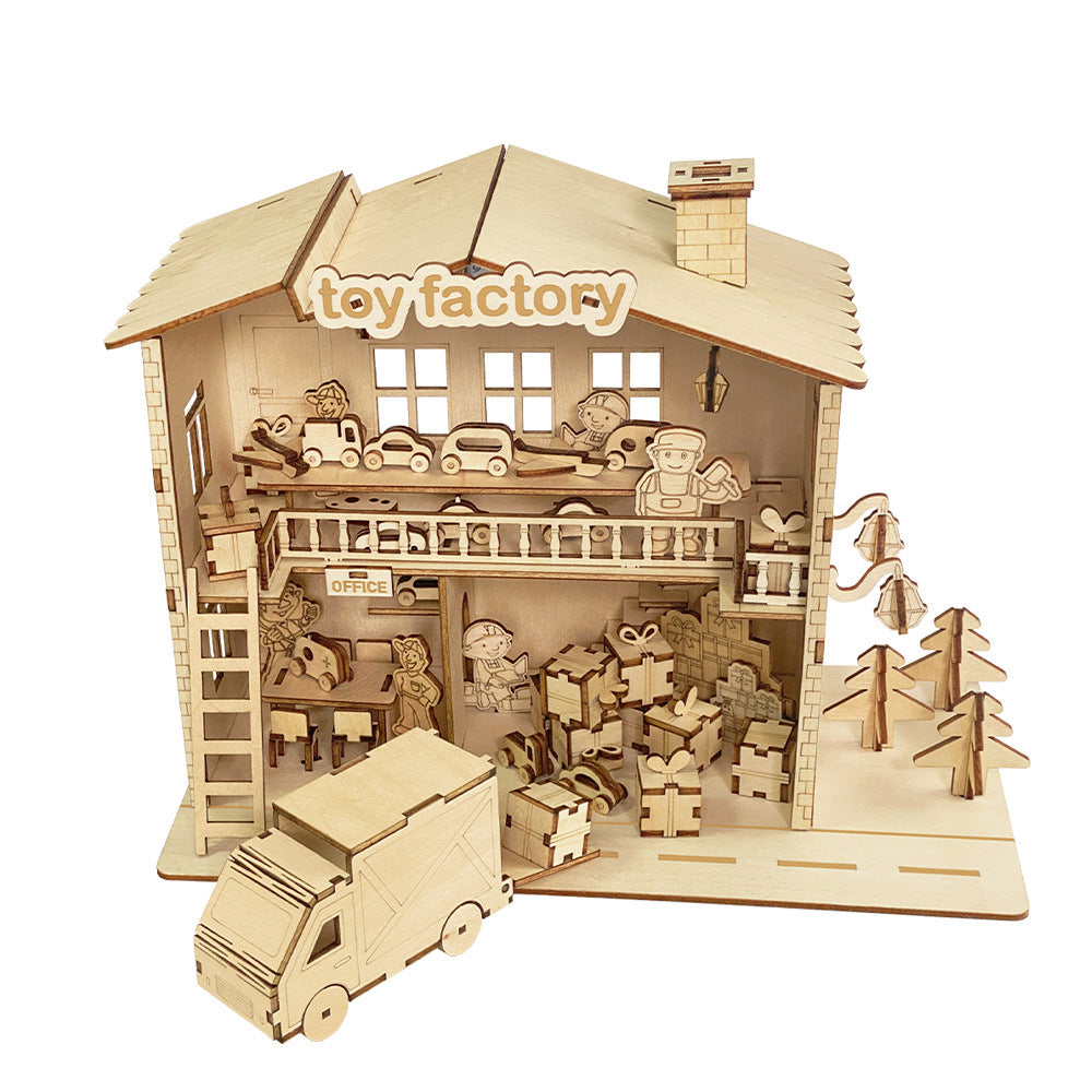 Diy Toy Model Wooden Three Dimensional Puzzle