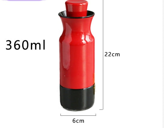 Glass Oil Bottle Stainless Steel Color Kitchen Seasoning Bottle