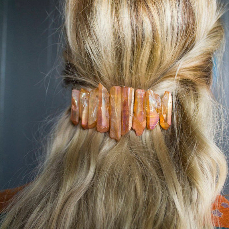 8cm Multicolor Spring Crystal Hairpin Headwear