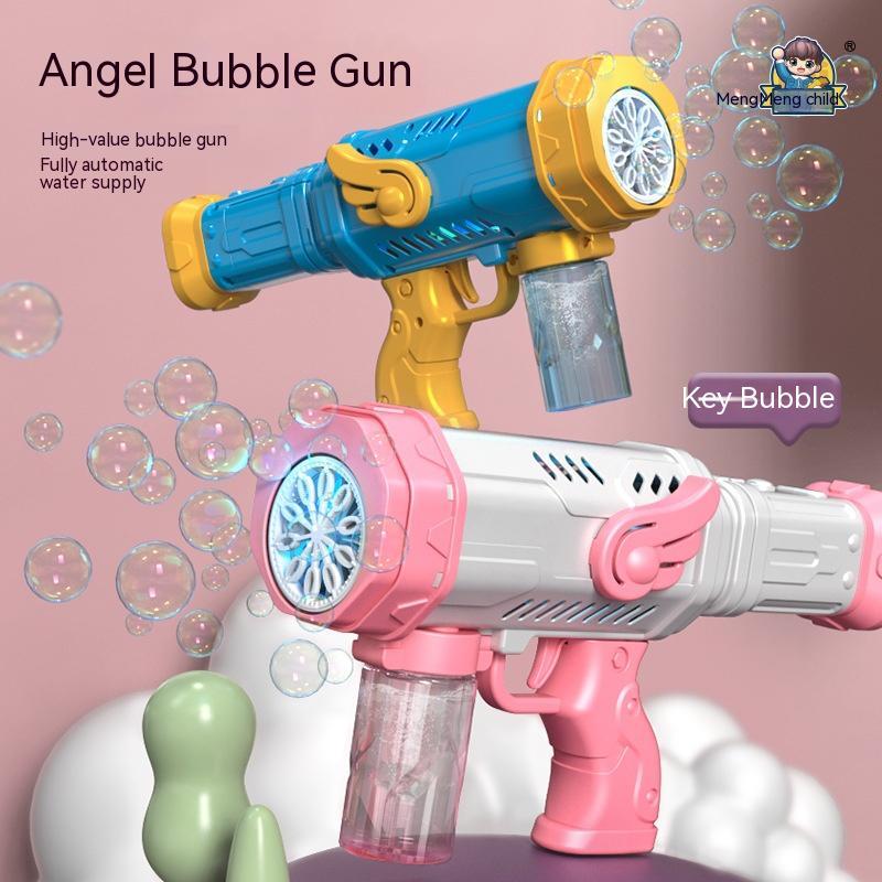 Children's Automatic Water Feeding Electric Angel Bubble Machine Toys