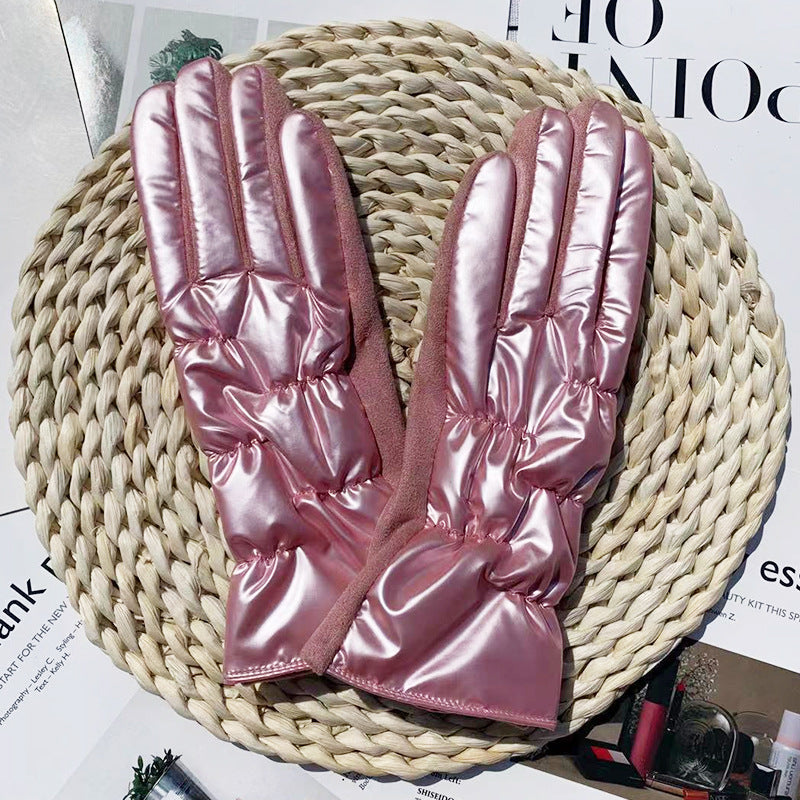 Women's Suede Warm Riding Gloves