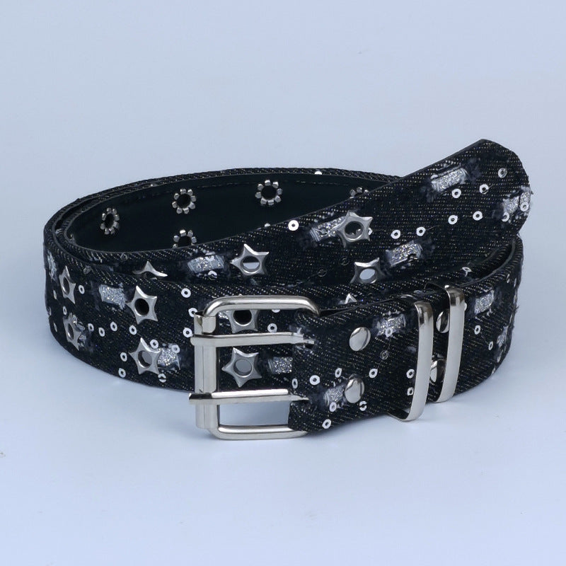 Casual Edgy And Stylish Jeans With A Sassy Belt For Women