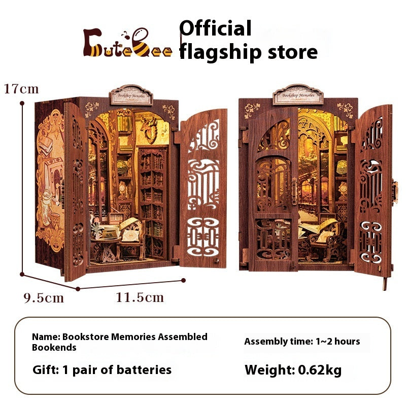 Owl Bookstore Diy Wooden 3d Stereo Hand-assembled Toys