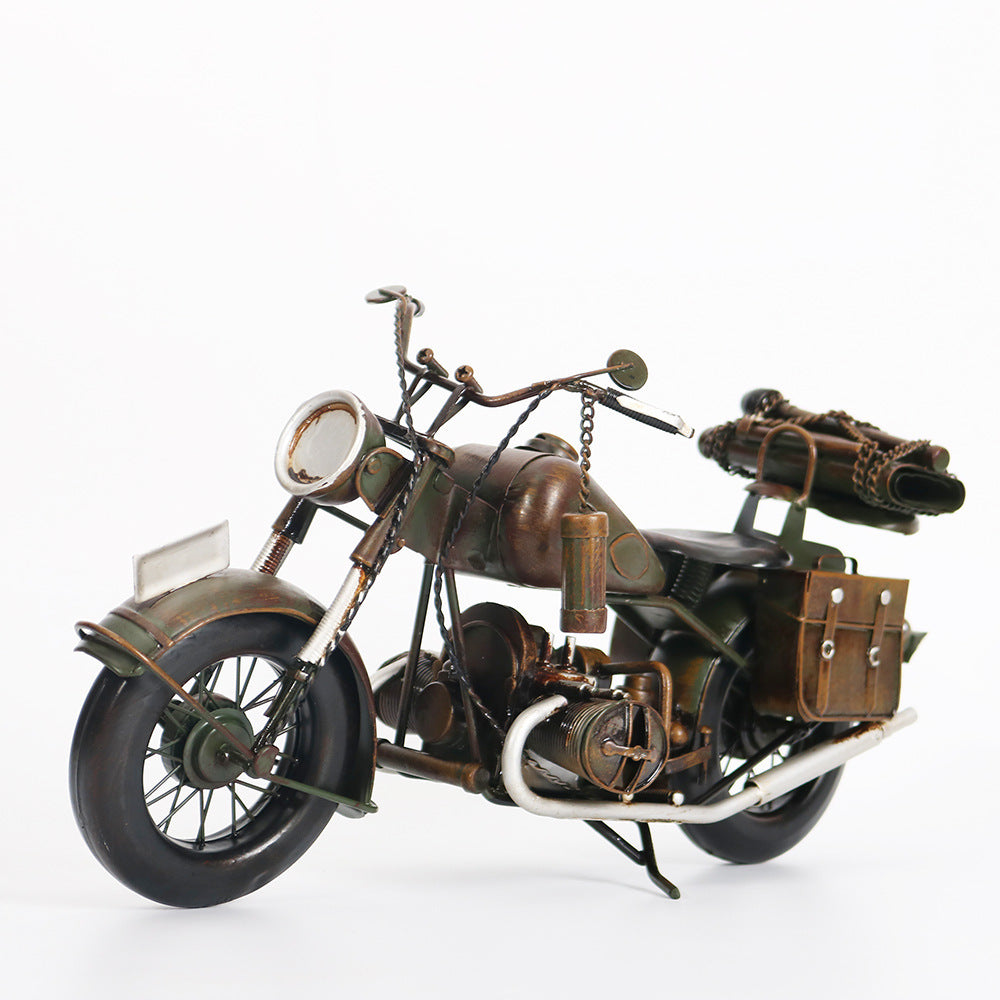 Retro Model Ornaments Iron Metal Motorcycle Decorations Gift