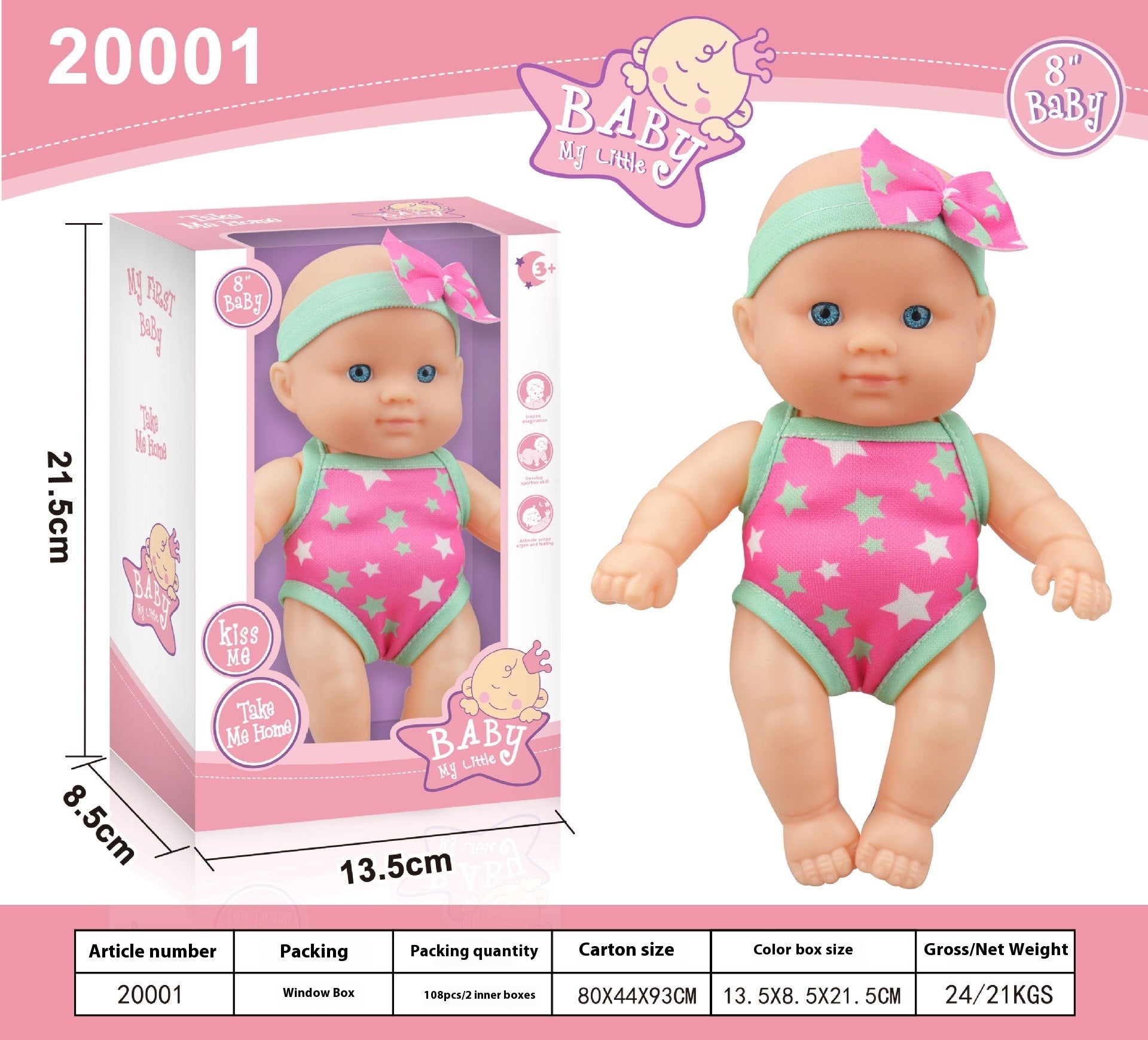 Simulation Baby Vinyl Figurine Figurine Doll