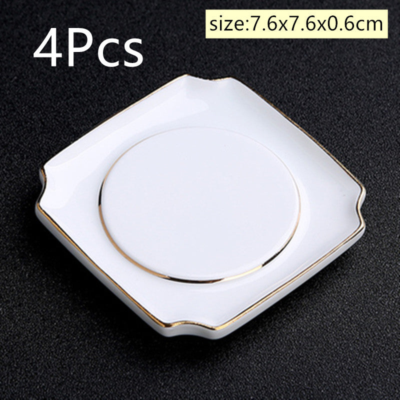 Vintage Chinese Ceramic Cup Coaster Tea Set