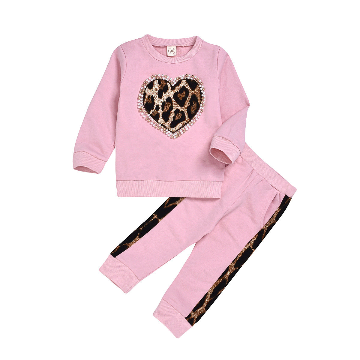 Two-piece Beaded Fashion Leopard Print Trendy Sweater