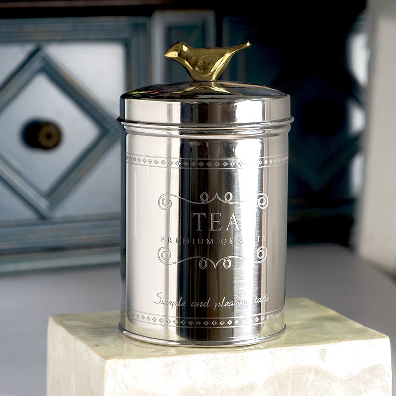 Boîtes de rangement en métal et verre pour café et thé, fournitures de cuisine, décoration de table