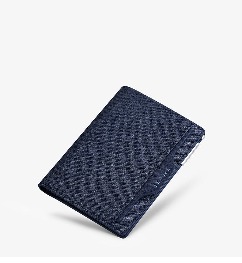 Men's Fashion Multifunctional Short Canvas Card Holder