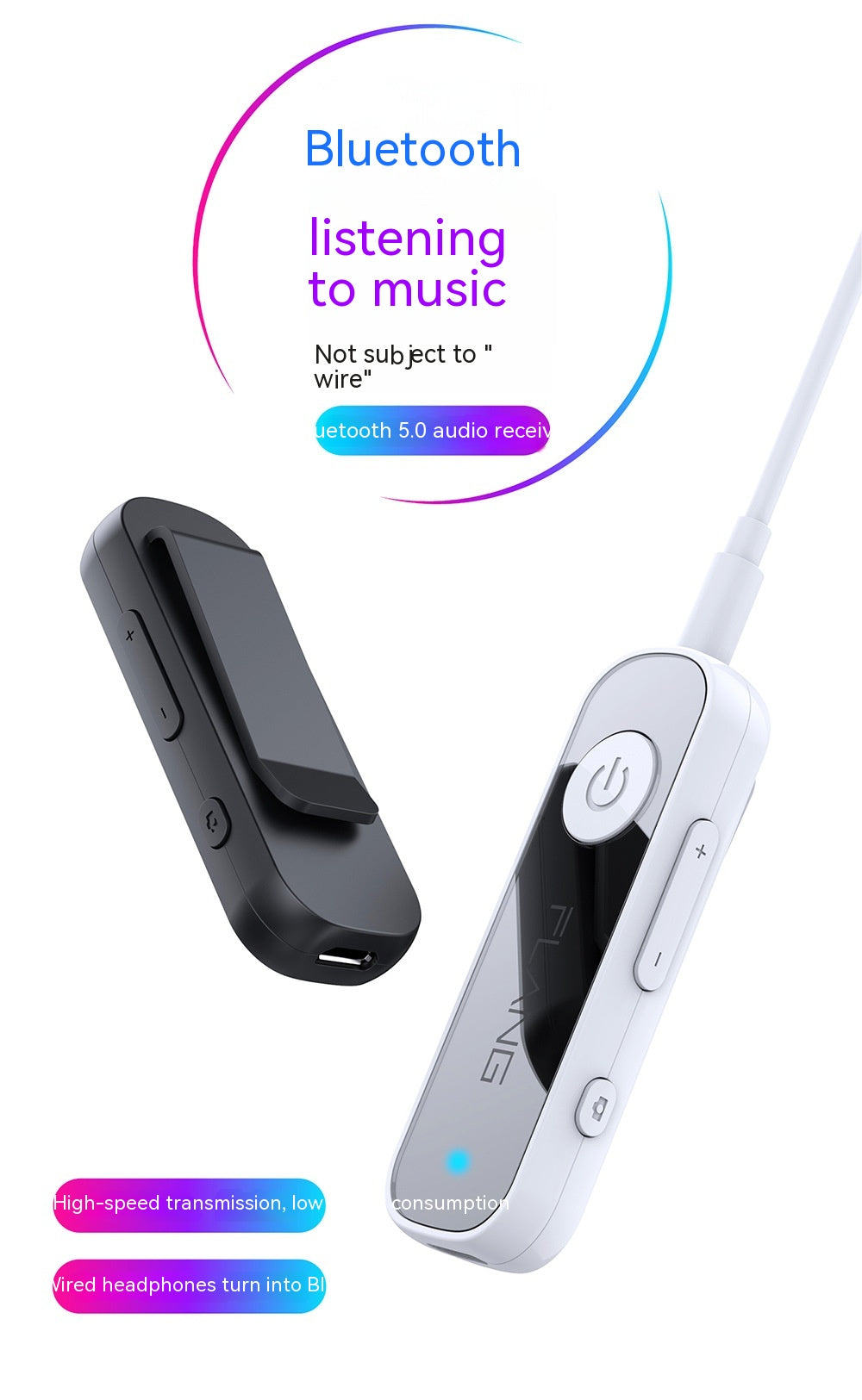 Bluetooth Selfie Stick 35mm Wireless 50 Bluetooth Adapter Aux Car Bluetooth Sound Receiver Converter