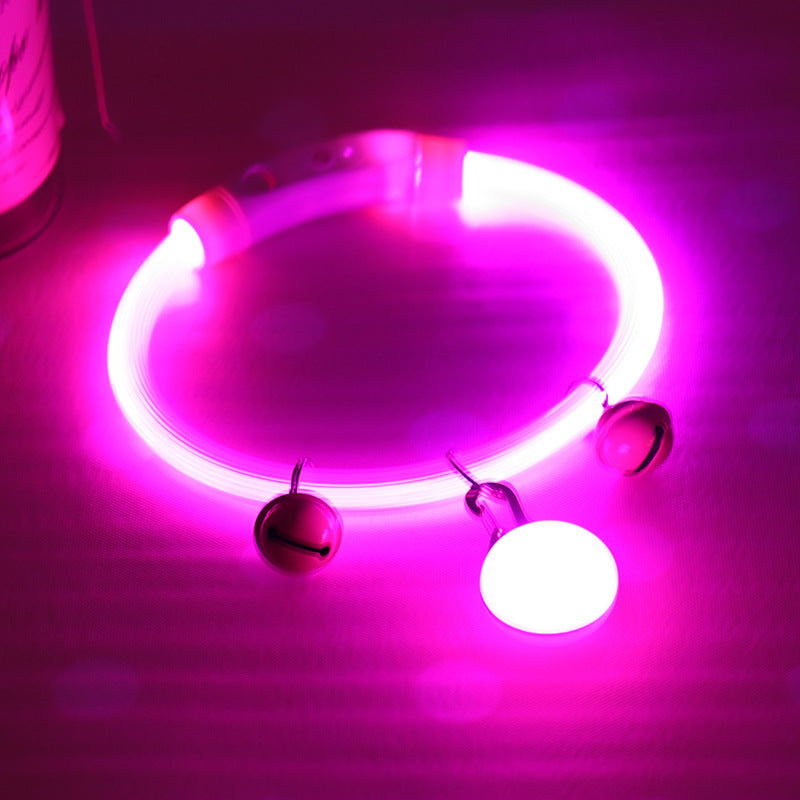 Dog Shiny Dog Collar Pet Luminous Dog Walking Light Dog Collar Collar