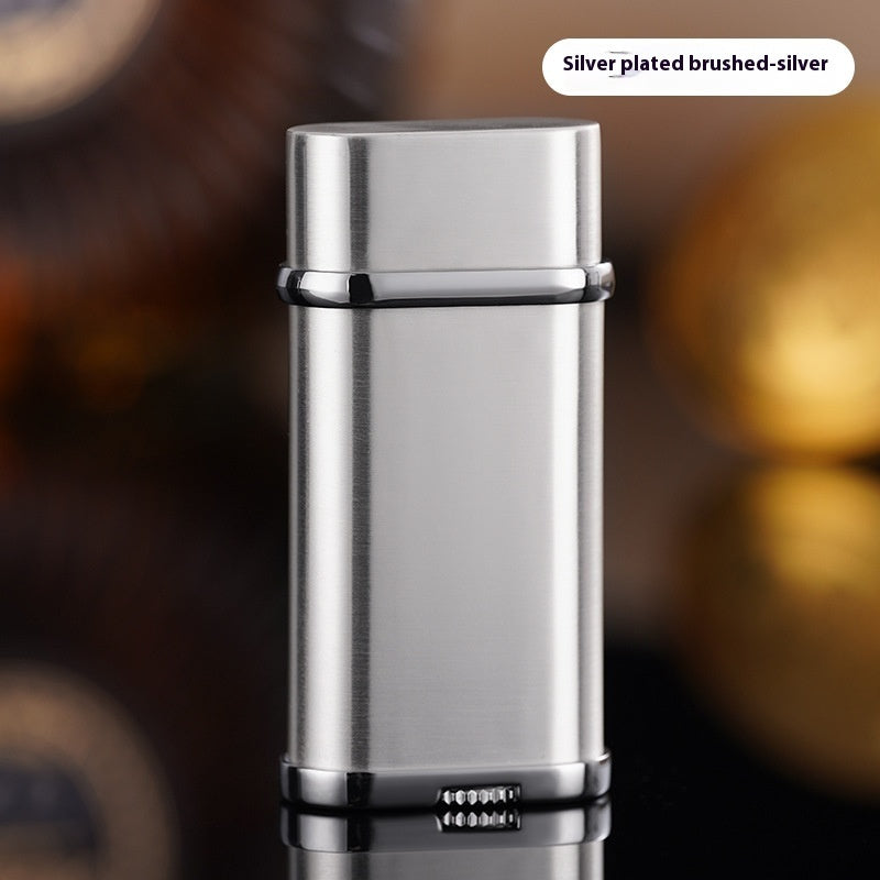 New Grinding Wheel Oblique Fire High-grade Electroplating Resin Craft Retro Men's Gift Open Flame Gas Lighters
