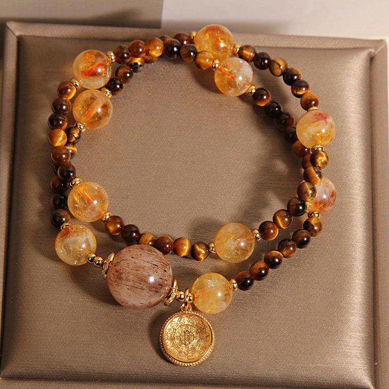 Natural Citrine Tiger-eye Bracelet Women