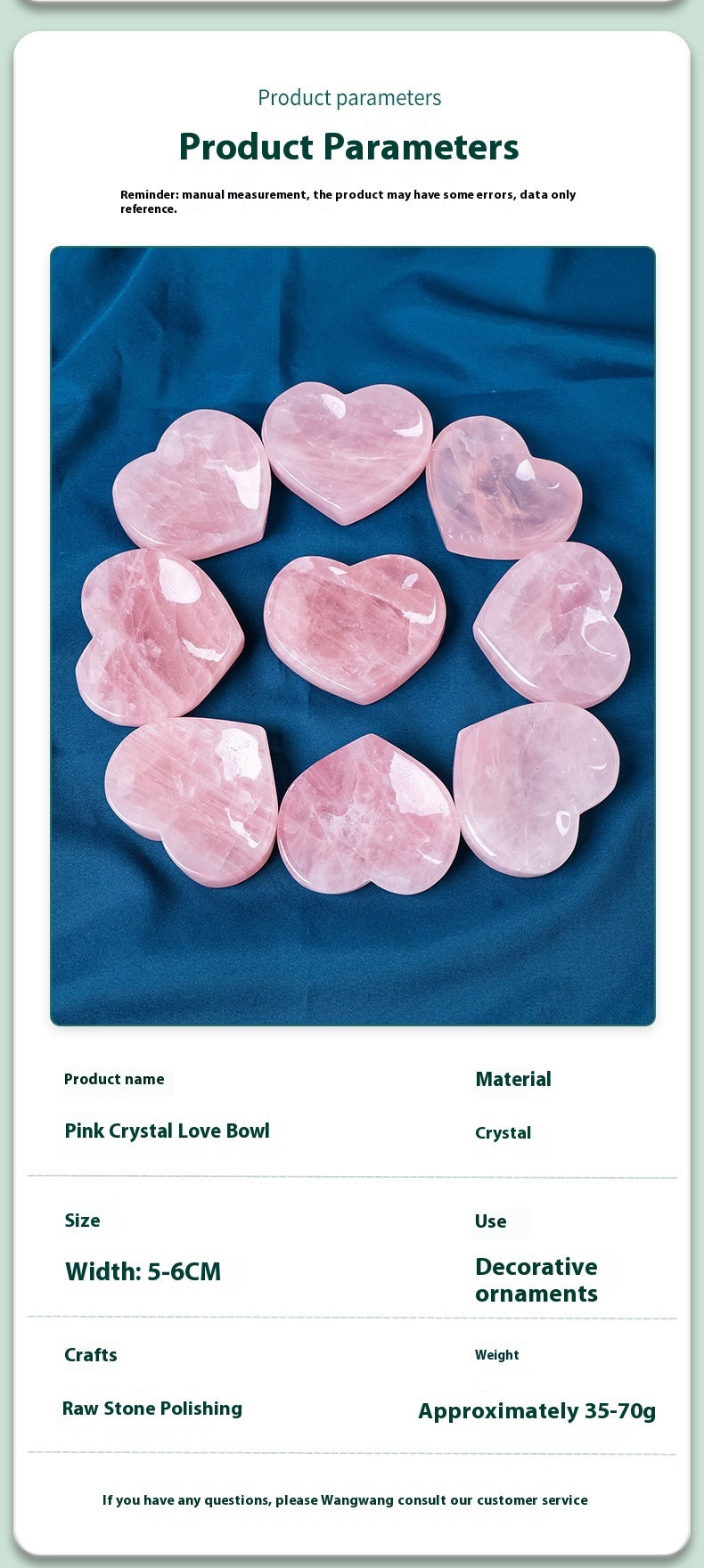 Natural Crystal Love Bowl Decoration Rough Stone