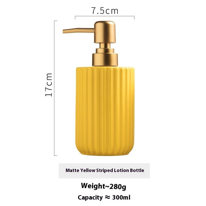 Simple Ceramic Emulsion Hand Sanitizer Shower Gel Shampoo Travel Bottle