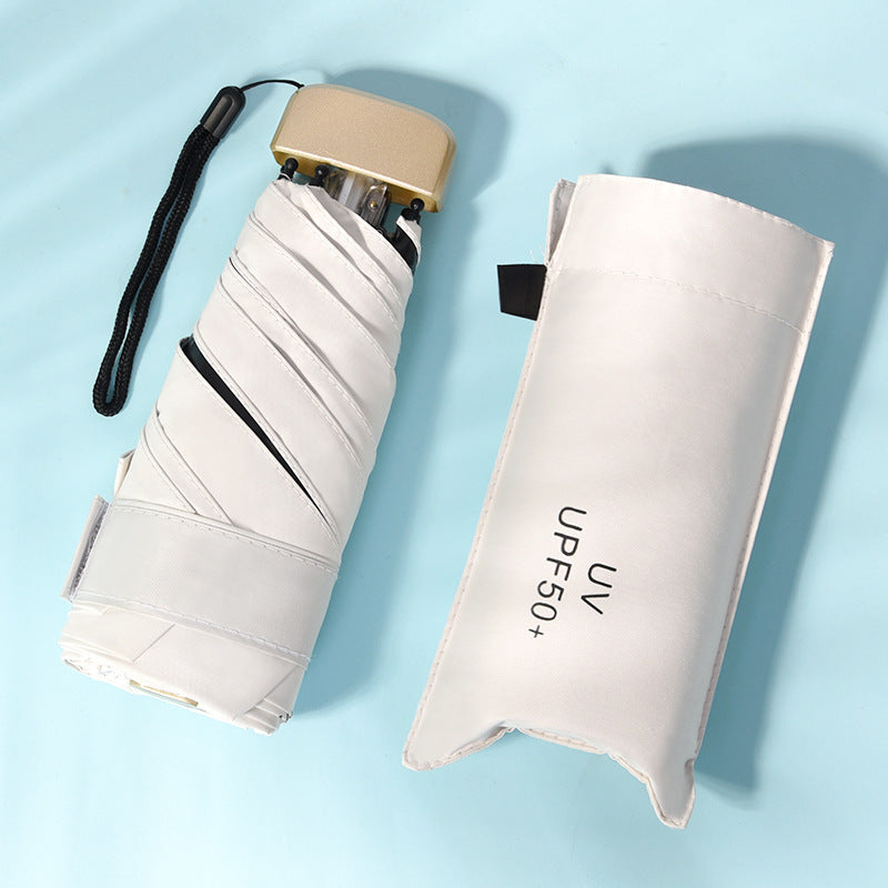 Umbrella Folding Ultra-light Small Flat Five-fold Umbrella Sun Protection Sun Umbrella UV Protection