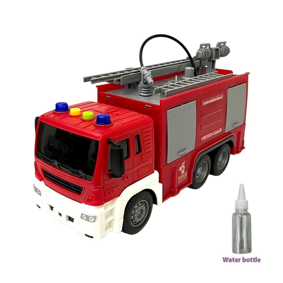 Aerial Ladder Fire Truck Toy Car Firemen Can Spray Water Recovery Vehicle