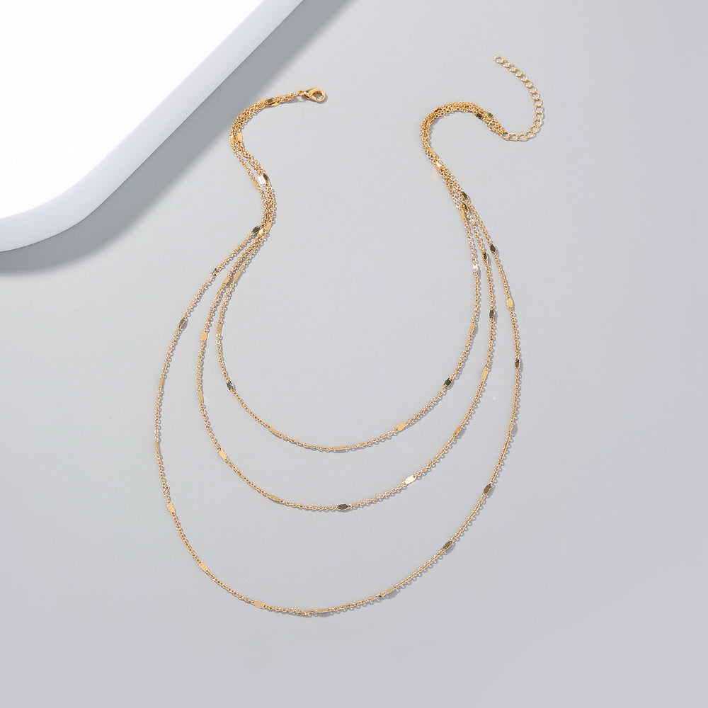 Creative, multi-layered necklace lady