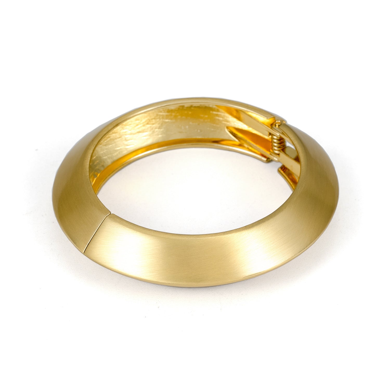 Retro Brushed Golden Simple Bracelet For Women