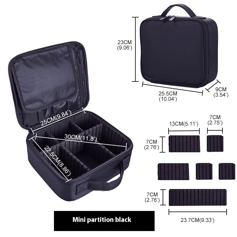 Mini Travel Storage Partition Cosmetic Bag Multi-function Portable Cosmetic Bag