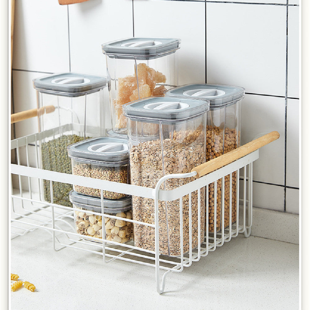New Kitchen Spiral Storage Tank Cereals Vacuum Sealed Crisper Transparent Storage Tank Storage Sealed Jar