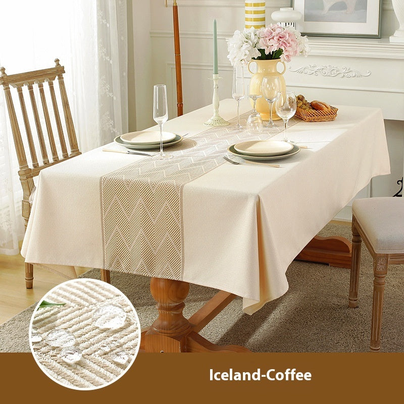 Light Luxury Waterproof And Oil Resistant Dining Table Cloth Thickened