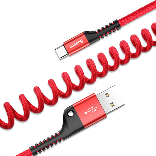 Type-c Car Spring Stretch Data Cable