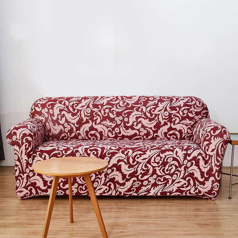 Elastic All-inclusive Milk Silk Printed Sofa Cover Universal