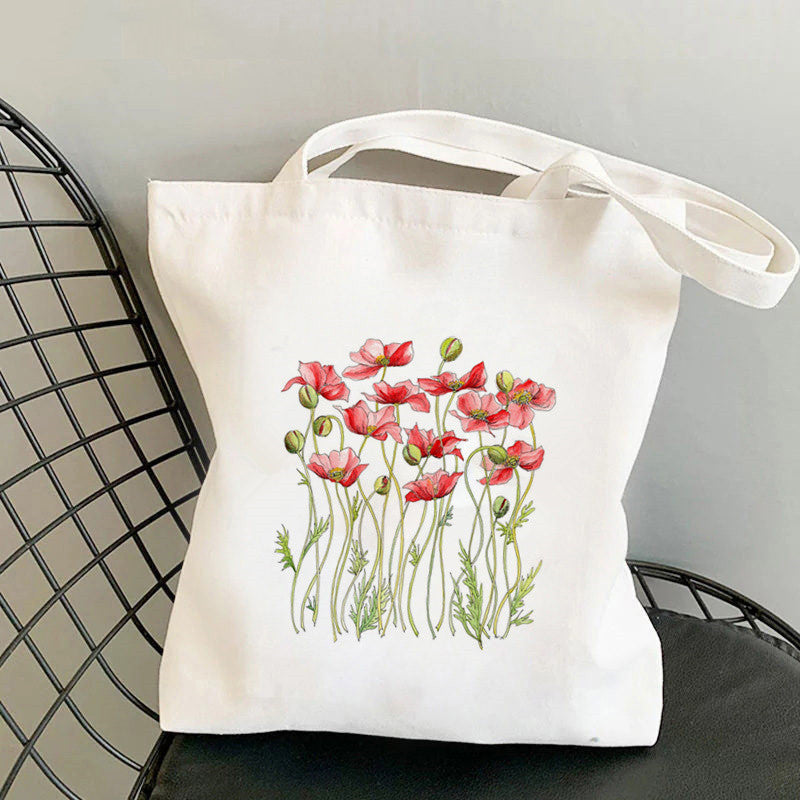 Women's Fashion Canvas One Shoulder Tote Shopping Bag