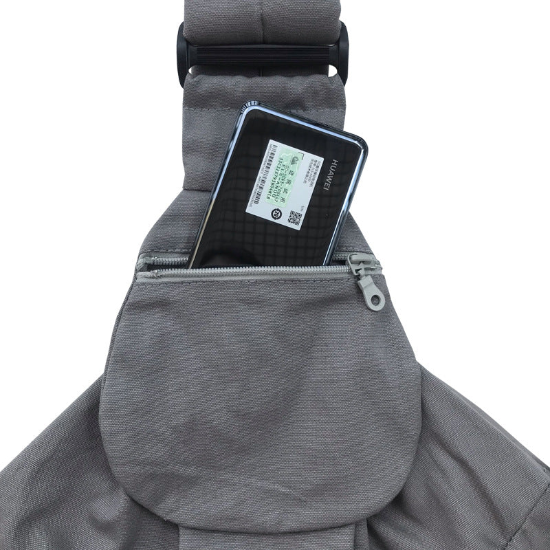 Foldable Portable Phone Holder Dog Food Bags Pet Messenger Bag Canvas Material Pet Outdoor Backpack