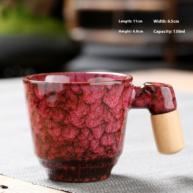 Wooden Handle Ceramic Cup Dahuaware Change Tea Cup Simple
