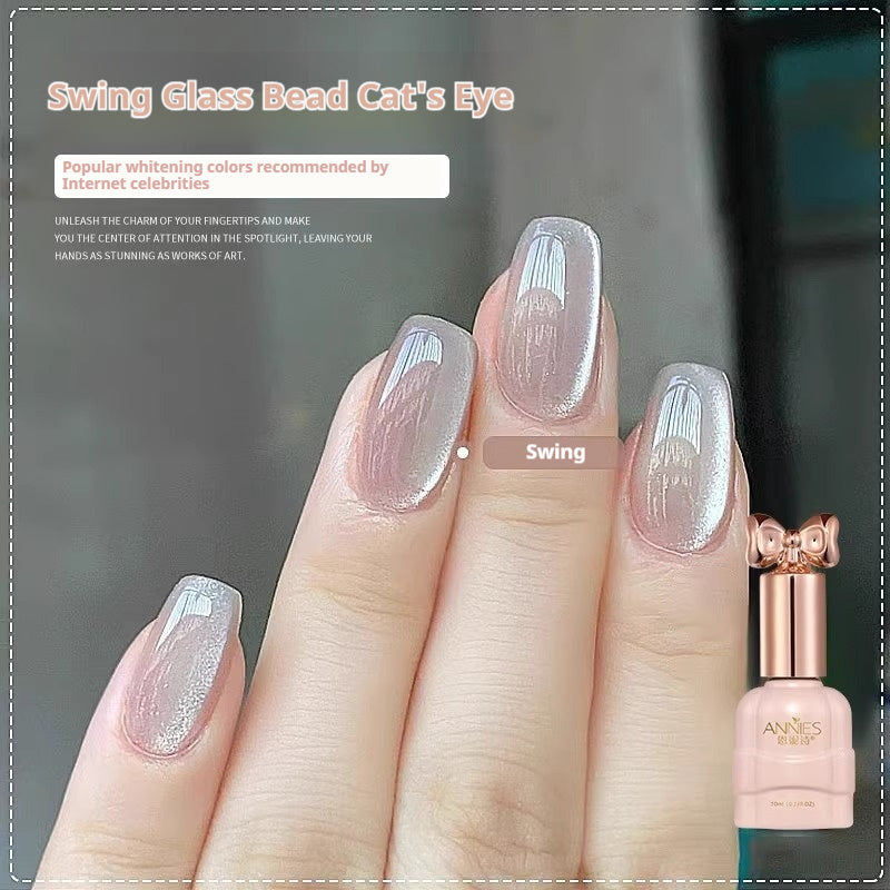 Micro Glass Bead Cat's Eye Gel Nail Polish Icy Cat Eye Gel Polish Nail Art