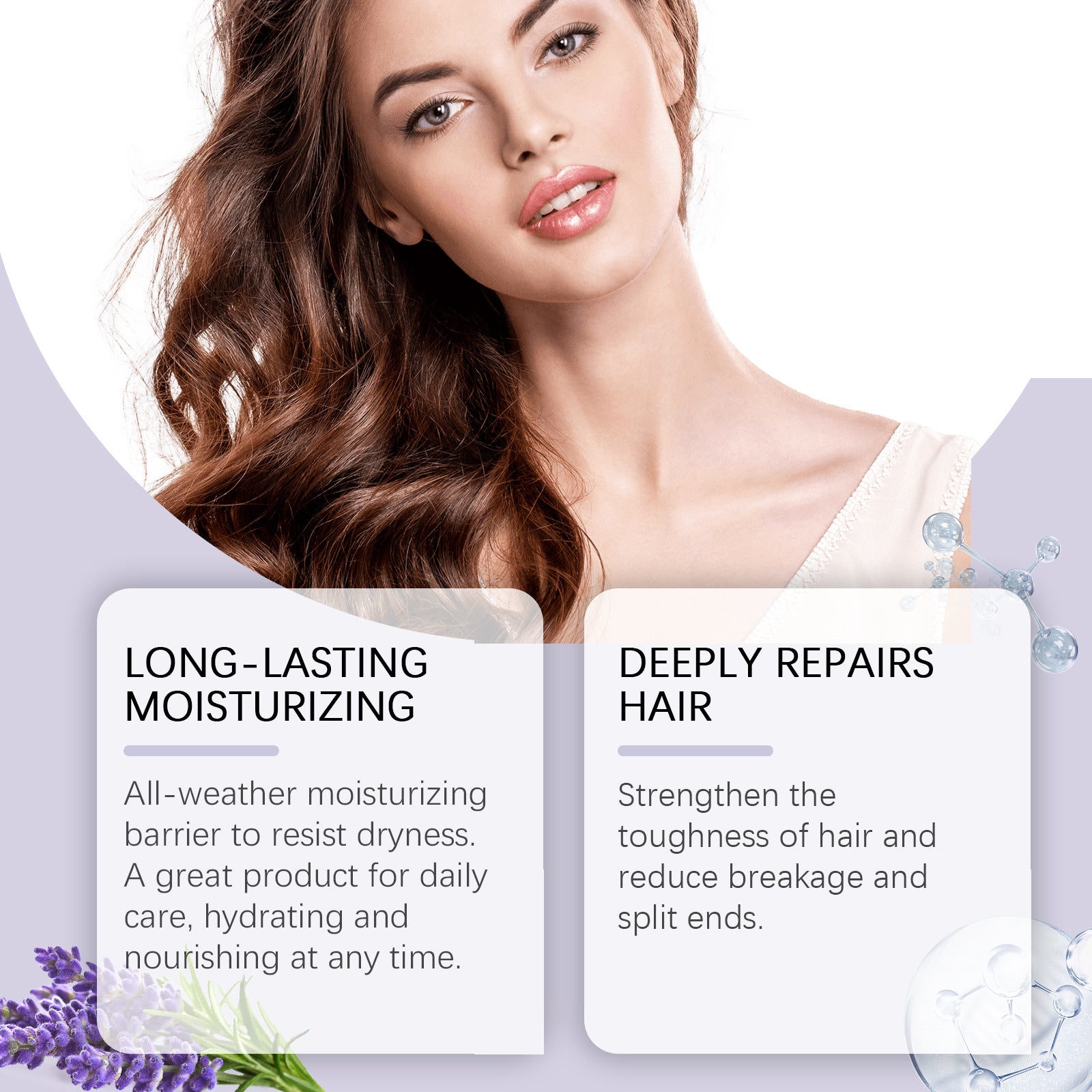Masque capillaire doux et nourrissant aux protéines Spray volumateur thermo-colorant