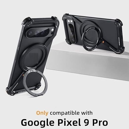Metal Hollow Magnetic Rotating Bracket Phone Case