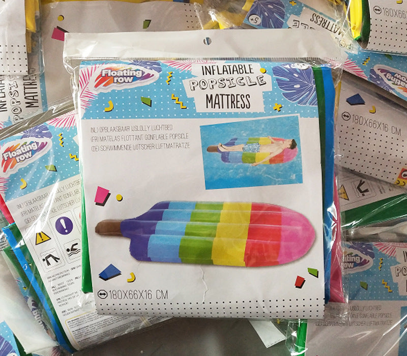Inflatable Popsicle Float Raft PVC Water Float With Colorful Ice Cream Design